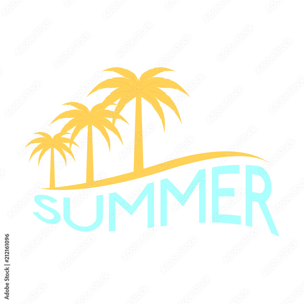 Abstract summer label