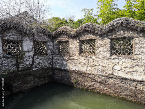 Chinese traditional garden at Suzhou in China photo