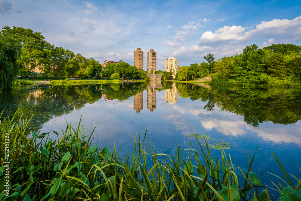 Harlem Meer in Central Park, Manhattan, New York City.