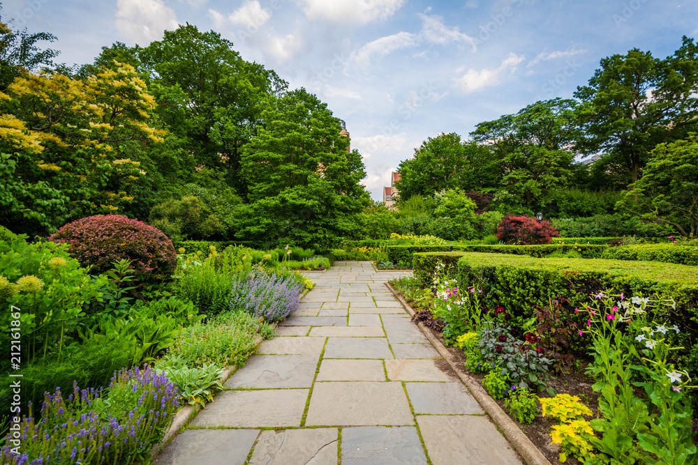The Conservatory Garden in Central Park, Manhattan, New York City