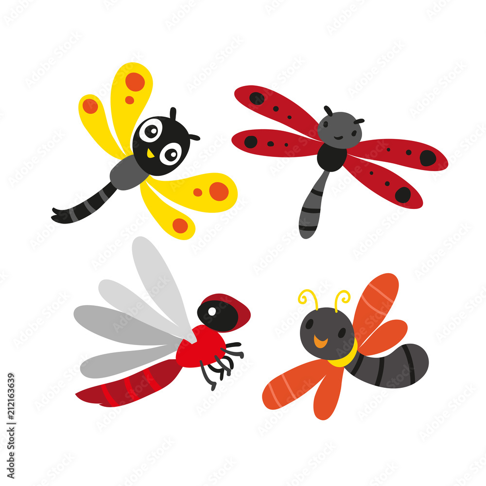 dragonfly character vector design dragonfly character vector design