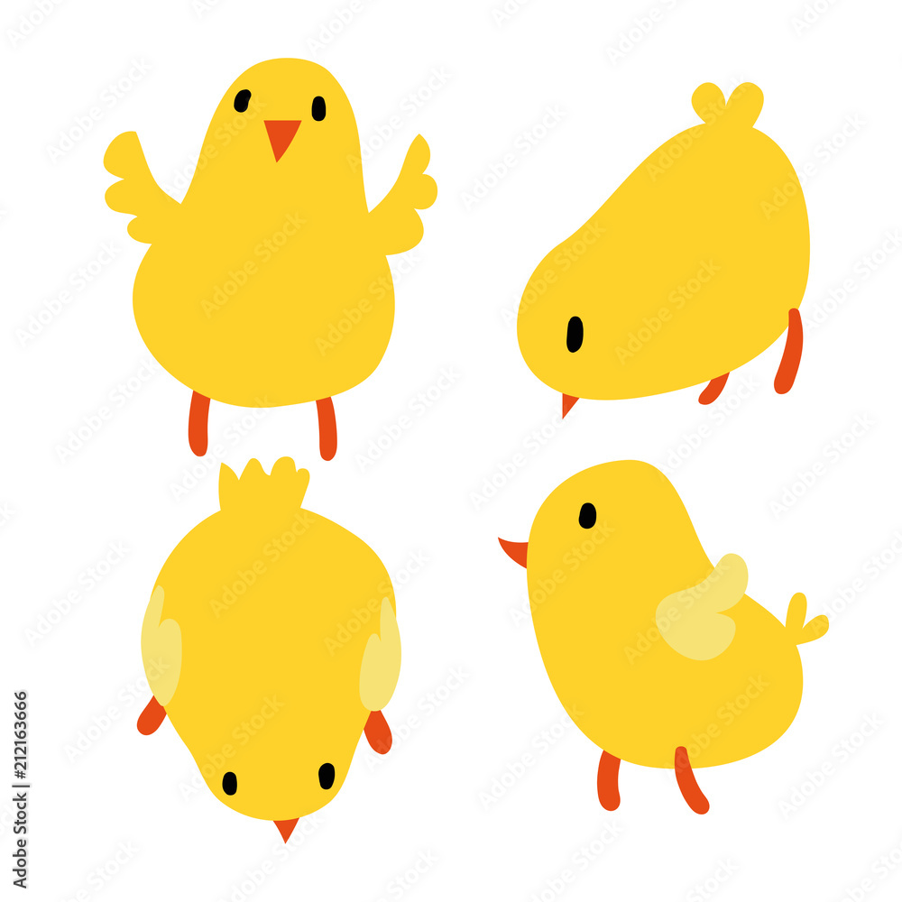 chick character vector design