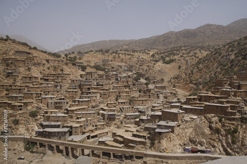 View of Palangan village in Kurdistan Province, Iran