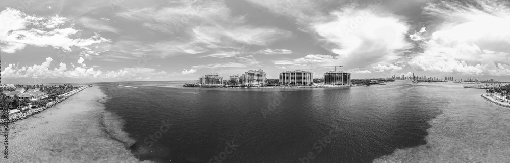 Panorama view of Miami Beach, South Beach, Florida, USA. 