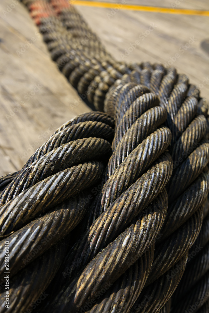 Heavy industry and offshore steel cable, blurred for background use Heavy industry and offshore steel cable, blurred for background use
