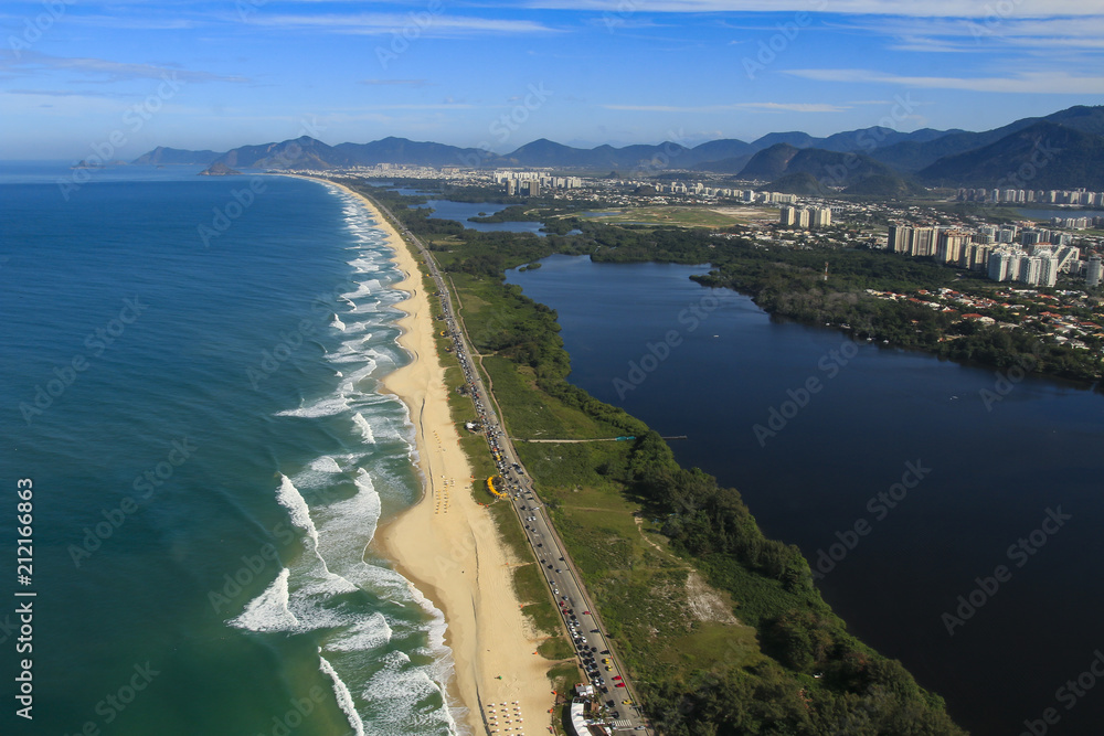 Beautiful beach of Barra da Tijuca, Rio de Janeiro Brazil, South America Beautiful beach of Barra da Tijuca, Rio de Janeiro Brazil, South America