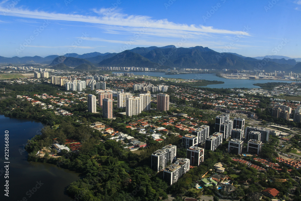 Cities and beautiful neighborhoods, Barra da Tijuca in Rio de Janeiro Brazil, South America 