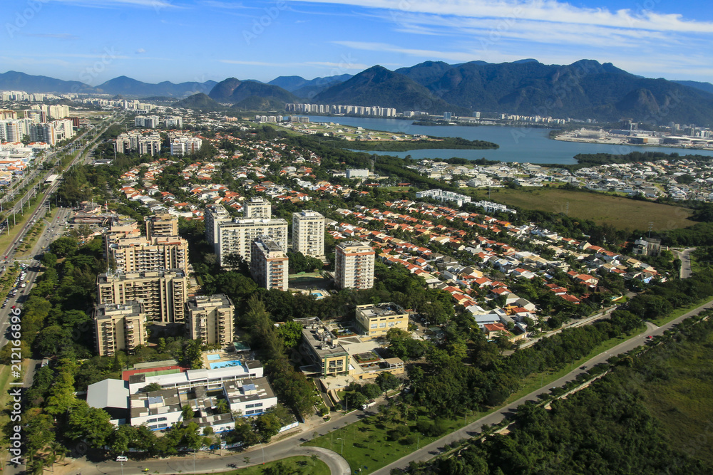 Cities and beautiful neighborhoods, Barra da Tijuca in Rio de Janeiro Brazil, South America 