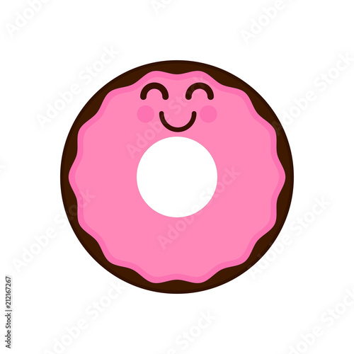 Isolated happy donut emote