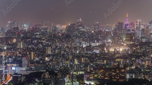 Wallpaper Mural TOKYO night timelapse Torontodigital.ca