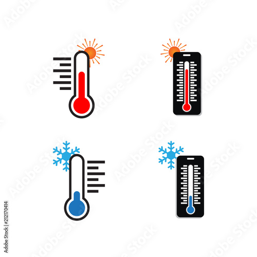 Thermometer logo design template