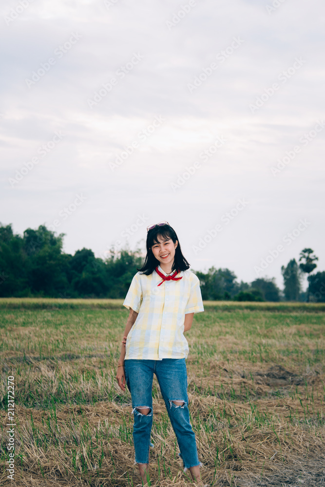 Portrait of beautiful Asian girl, outdoor shot Portrait of beautiful Asian girl, outdoor shot