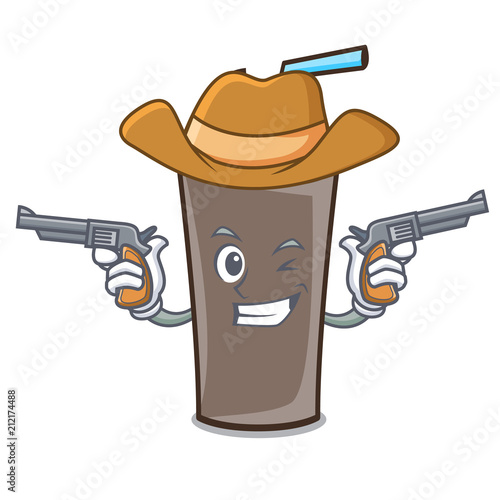 Cowboy ice chocolate character cartoon