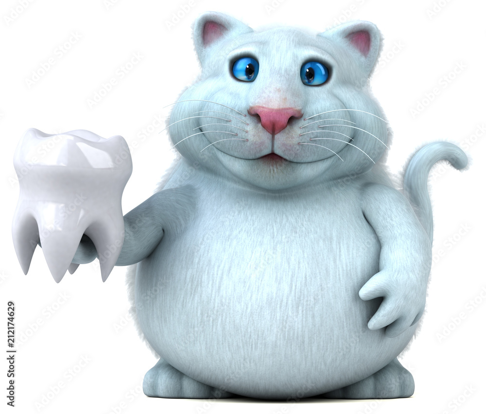 Fun cat - 3D Illustration Fun cat - 3D Illustration