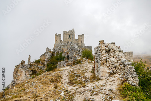 Rocca Calascio old Italian castle Location film of famous film The Name of the Rose and Ladyhawke photo
