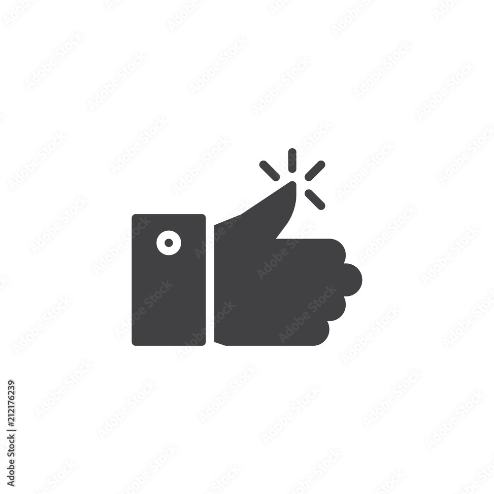 Ok vector icon. filled flat sign for mobile concept and web design. Thumbs up simple solid icon. Approving gesture symbol, logo illustration. Pixel perfect vector graphics