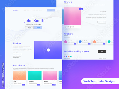 Skyscraper's view of building on shiny blue background. Responsive landing page or hero banner for rent or buy properties.