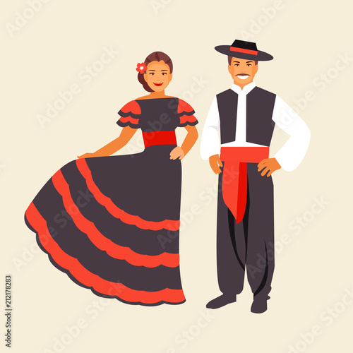 Spanish costume vector