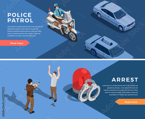 Police Banners Set