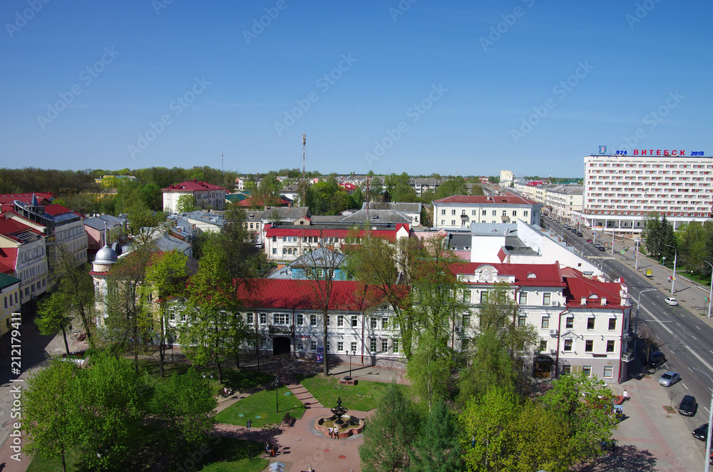 VITEBSK, BELARUS - May, 2018: Top view of the city