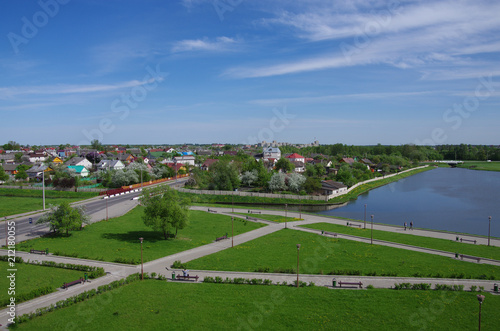 LIDA  BELARUS - May  2018  Top view of the old town