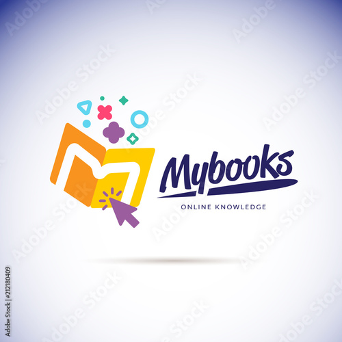 My books logo concept. online book store icon - vector