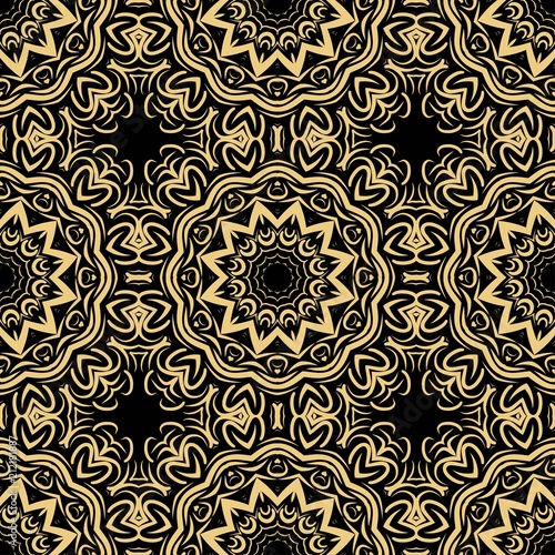 modern pattern with geometric art deco ornament. vector illustration. oriental design