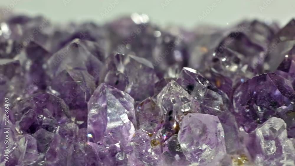 video with small violet amethyst crystals video with small violet amethyst crystals