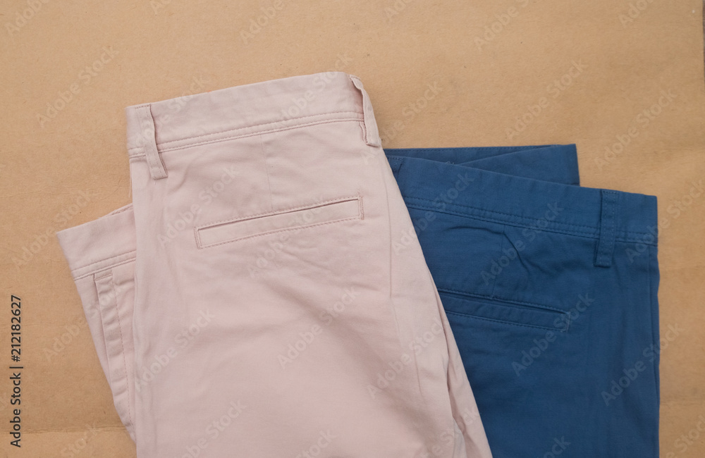 Blue and cream kids trousers