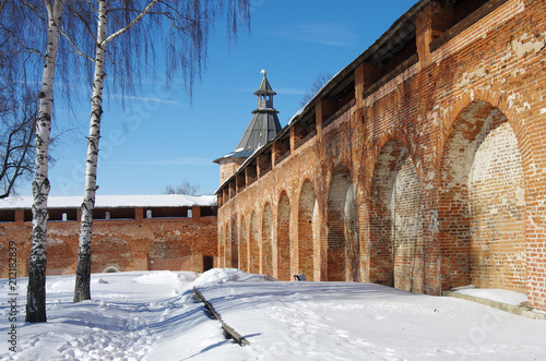Canvas Print ZARAYSK, RUSSIA - March, 2018: Zaraisk Kremlin on a sunny day