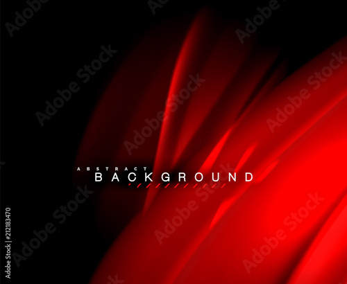 Neon glowing wave, magic energy and light motion background. Vector wallpaper template