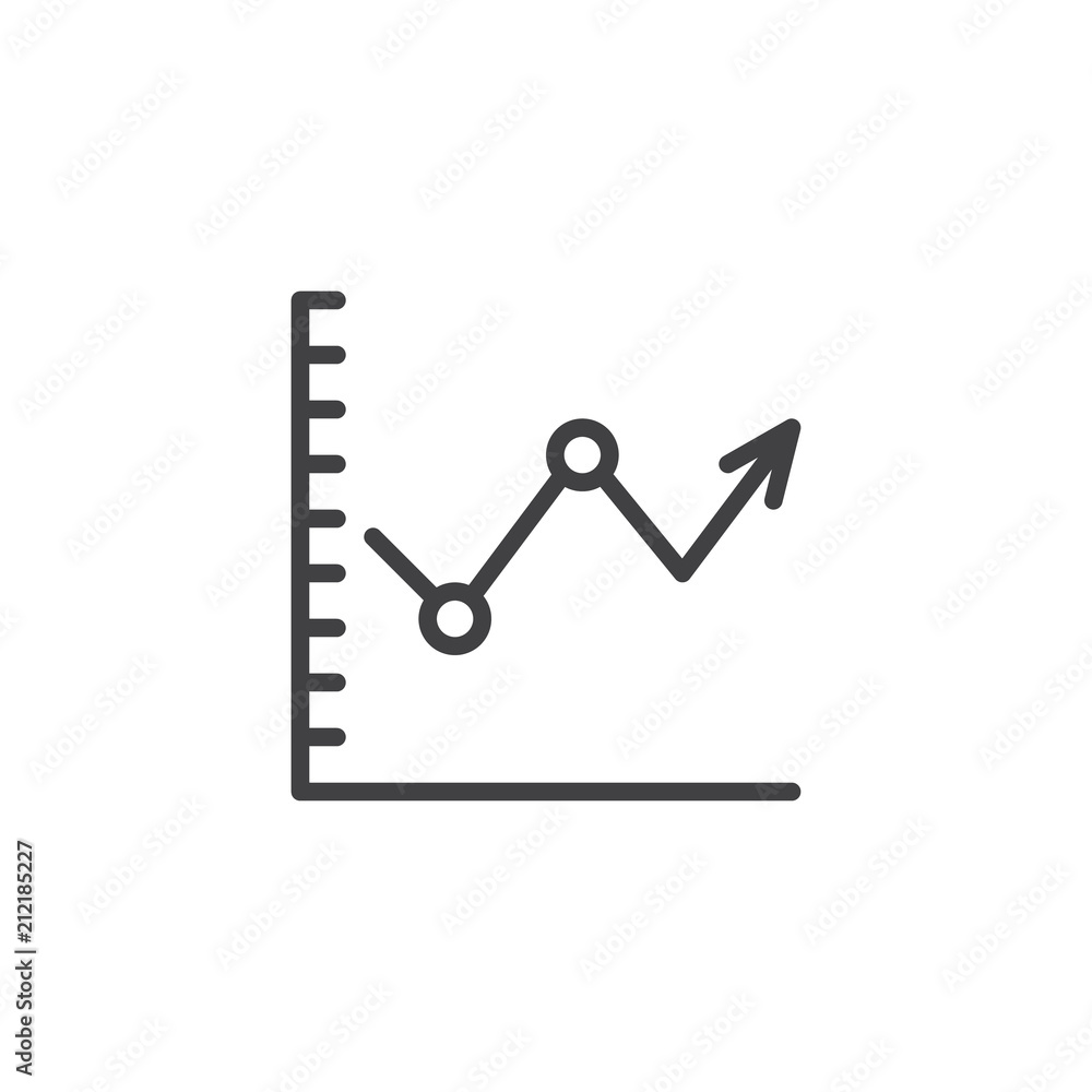 Graph chart outline icon. linear style sign for mobile concept and web design. Growing graph simple line vector icon. Symbol, logo illustration. Pixel perfect vector graphics Graph chart outline icon. linear style sign for mobile concept and web design. Growing graph simple line vector icon. Symbol, logo illustration. Pixel perfect vector graphics
