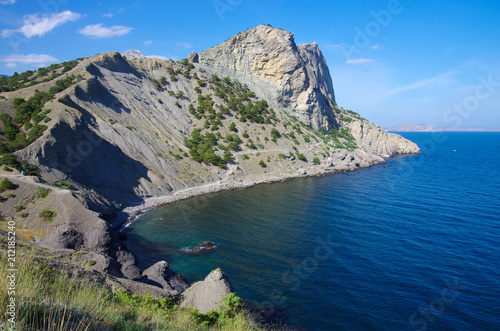 Golitsyn or Falcon trail, the most famous landmark of the village Novyi Svet in Crimea