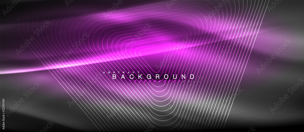 Neon glowing lines, magic energy space light concept, abstract background wallpaper design Neon glowing lines, magic energy space light concept, abstract background wallpaper design