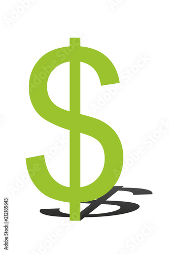 Símbolo de dolar verde.