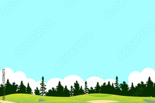 ゴルフ場　風景