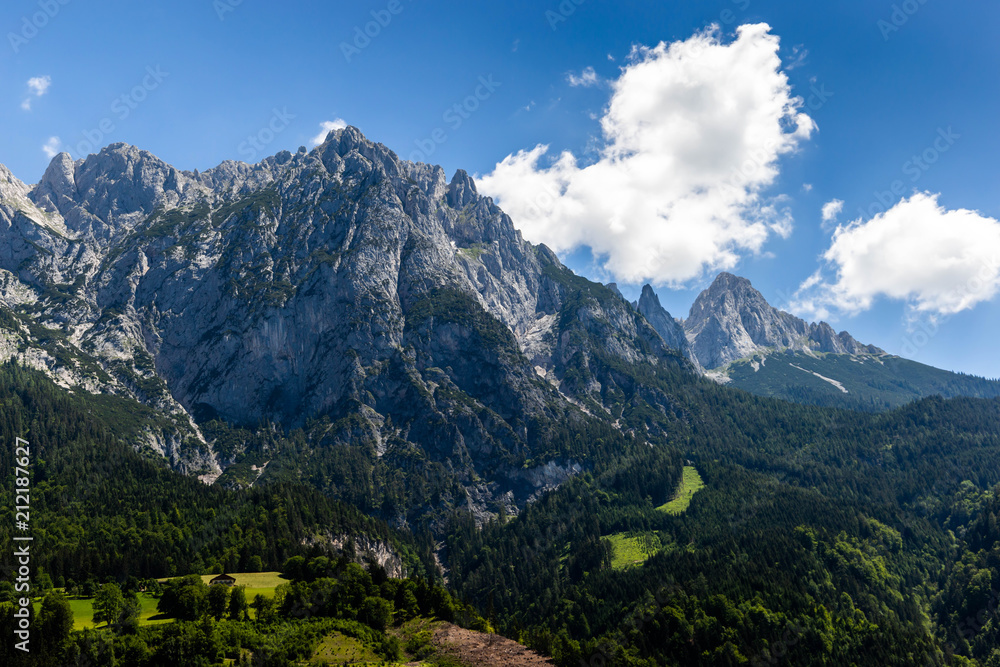 Idyllic summer landscape in Austrian Alps