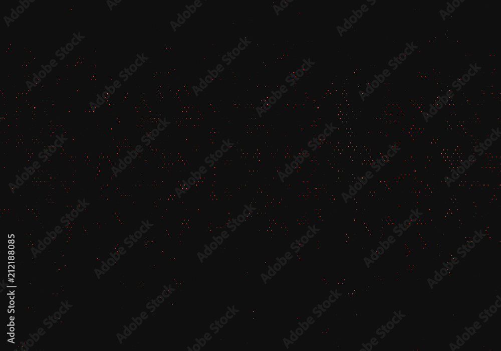Obraz premium Dark background with glowing dots, circles. Abstract lights, universe, galaxy. Space pattern. Vector illustration