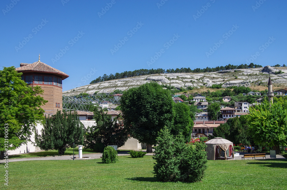 BAKHCHISARAY, CRIMEA - June, 2018: The Khan's Palace or Hansaray BAKHCHISARAY, CRIMEA - June, 2018: The Khan's Palace or Hansaray