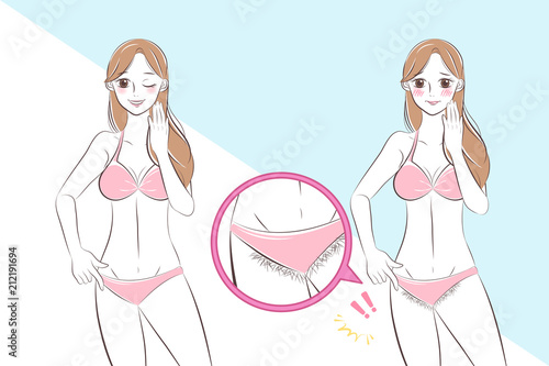 woman with bikini line problem