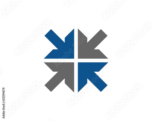 4 arrows logo icon template