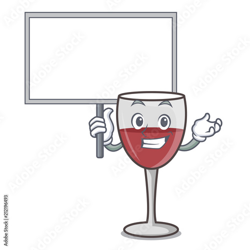 Bring board wine character cartoon style