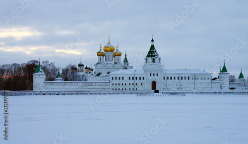 KOSTROMA, RUSSIA - February, 2018: Ipatyevsky Monastery in winter day photo