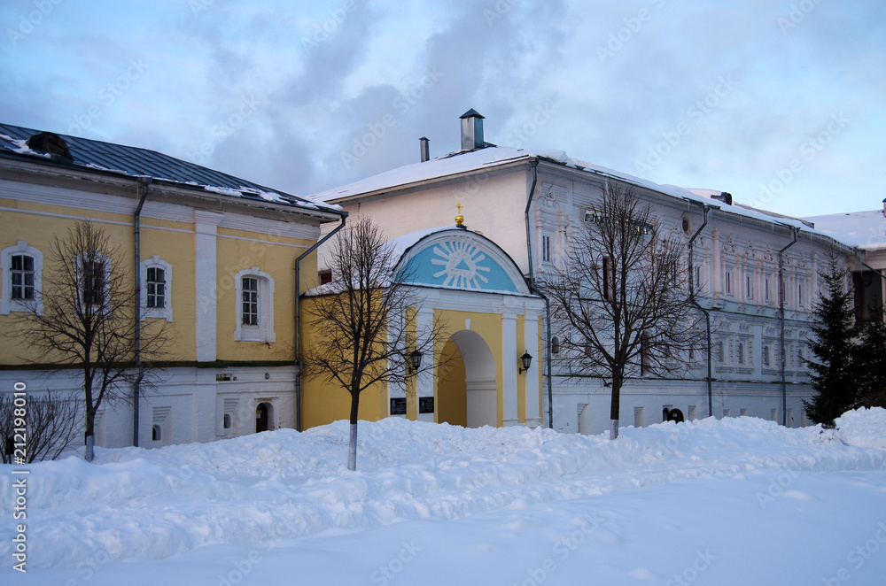 KOSTROMA, RUSSIA - February, 2018: Ipatyevsky Monastery in winter day