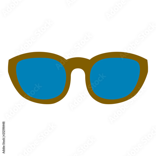 blue sunglasses vector illustration flat style front 