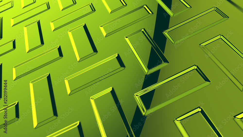 Abstract green glass background 3d rendering Abstract green glass background 3d rendering
