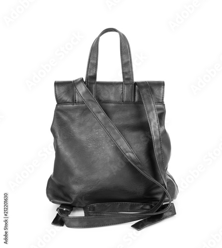 Dark gray city backpack isolated on white background