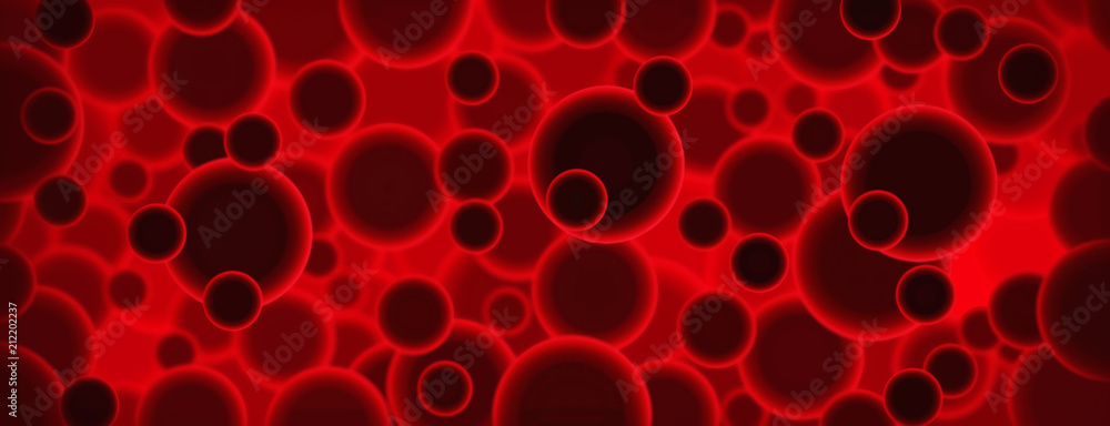 Background with red spherical particles. 3D rendering Background with red spherical particles. 3D rendering
