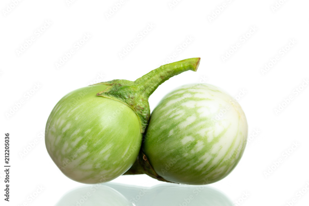 Yellow berried nightshade or thai eggplant on white background Yellow berried nightshade or thai eggplant on white background
