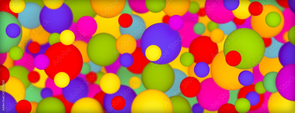 Background with multi-colored matte balls. 3D rendering Background with multi-colored matte balls. 3D rendering